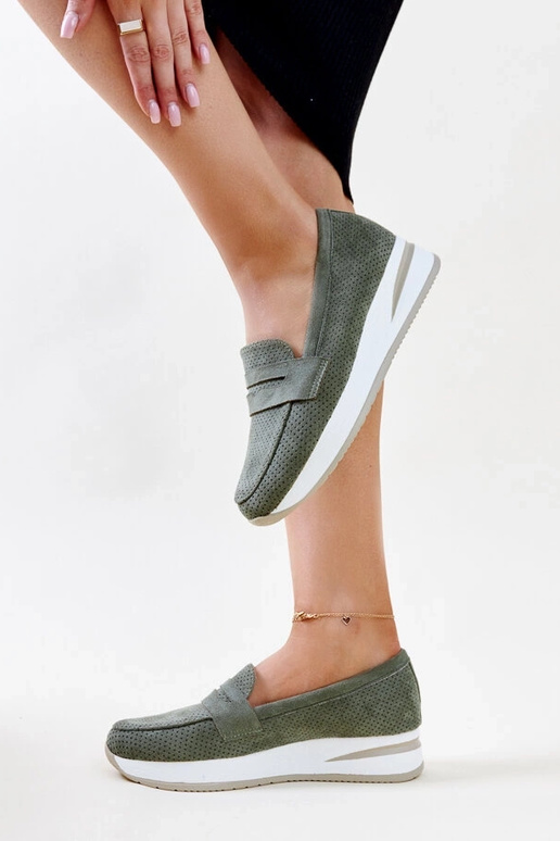 Rohelised perforeeritud Muna kingad