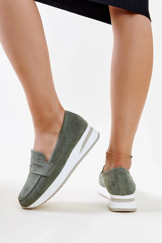 Rohelised perforeeritud Muna kingad