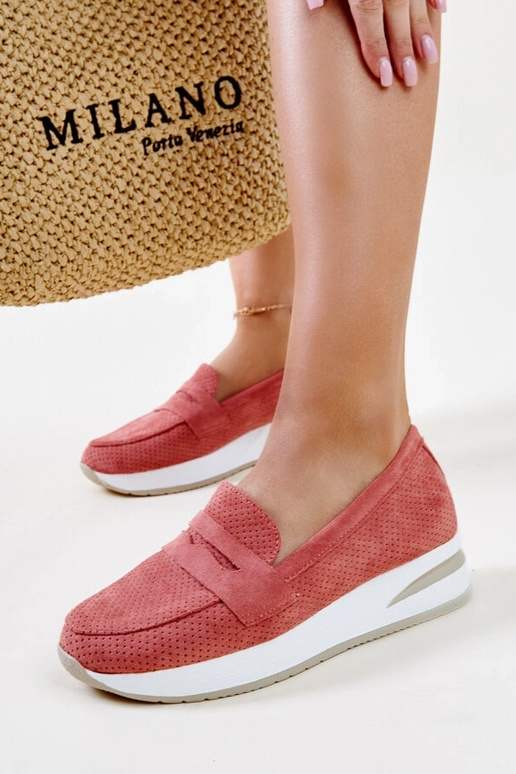 Roosad perforeeritud Muna kingad