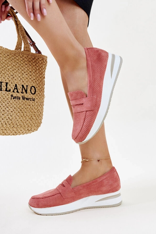 Roosad perforeeritud Muna kingad