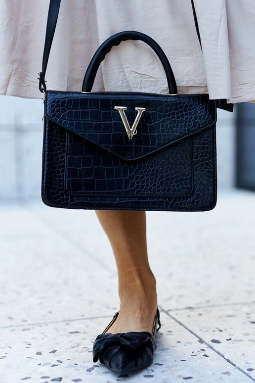 Barsa krokodillimustriga õlakott