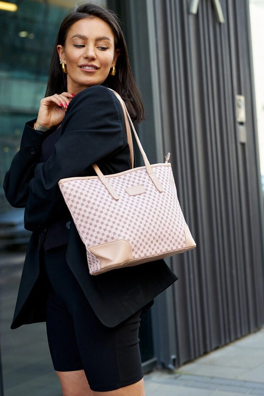 Roosa mustriga õlakott Kesiran