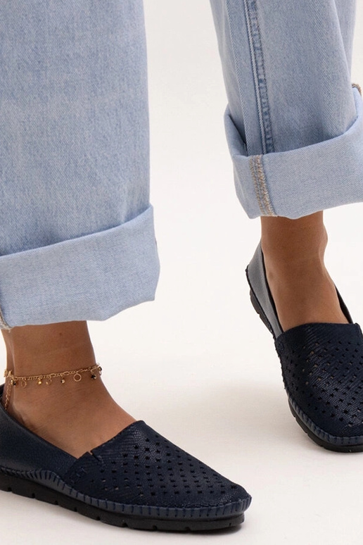 Tumesinised nahast poolsaapad Antonea