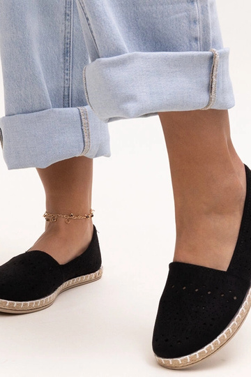 Mustad aukudega espadrillid Augusta