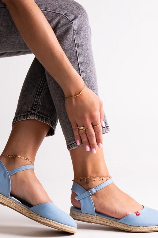 Sinised espadrillid avatud kanna...