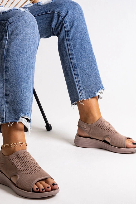 Pruunid platvormsandaalid Rawia