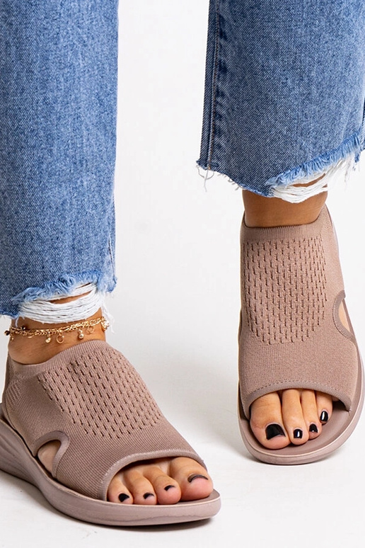 Pruunid platvormsandaalid Rawia