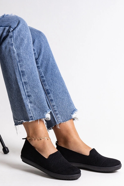 Shadhi mustad Slip-On kangast tossud