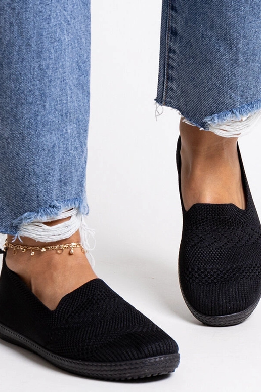 Shadhi mustad Slip-On kangast tossud