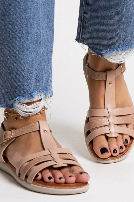 Roosad ökonahast sandaalid Grimalda