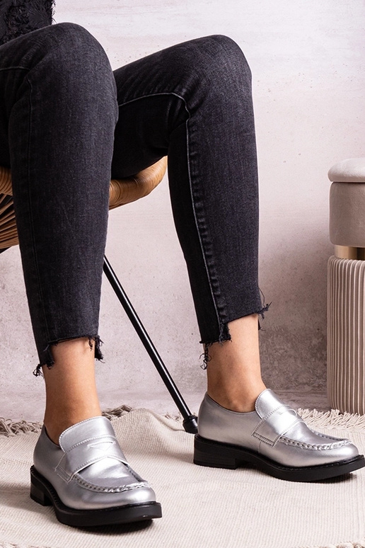 Hõbedased elegantsed Élodie pätsikesed