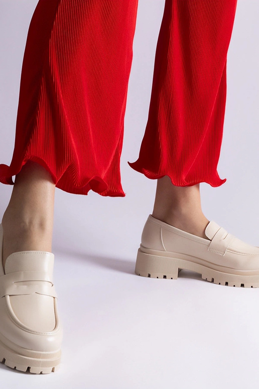 Öko-nahast Fiorenza beežid mokassiinid