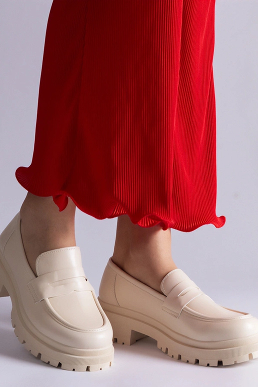 Öko-nahast Fiorenza beežid mokassiinid