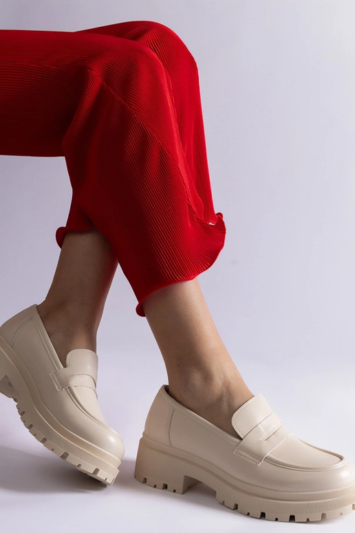 Öko-nahast Fiorenza beežid mokassiinid