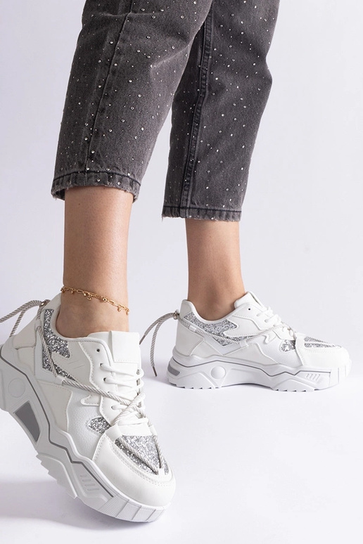 Valged naiste tossud glitter Agariga Valged naiste tossud glitter Agariga