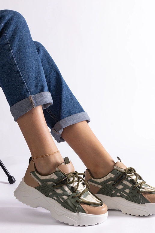 Rohelised ja beežid Alva naiste tossud