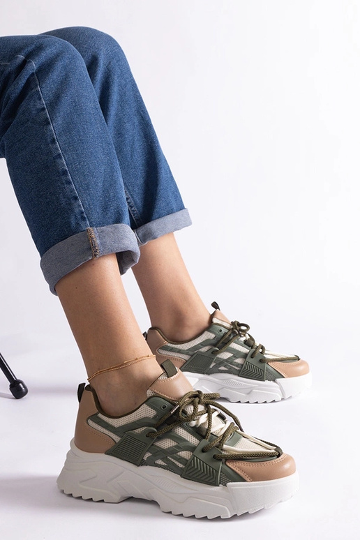 Rohelised ja beežid Alva naiste tossud