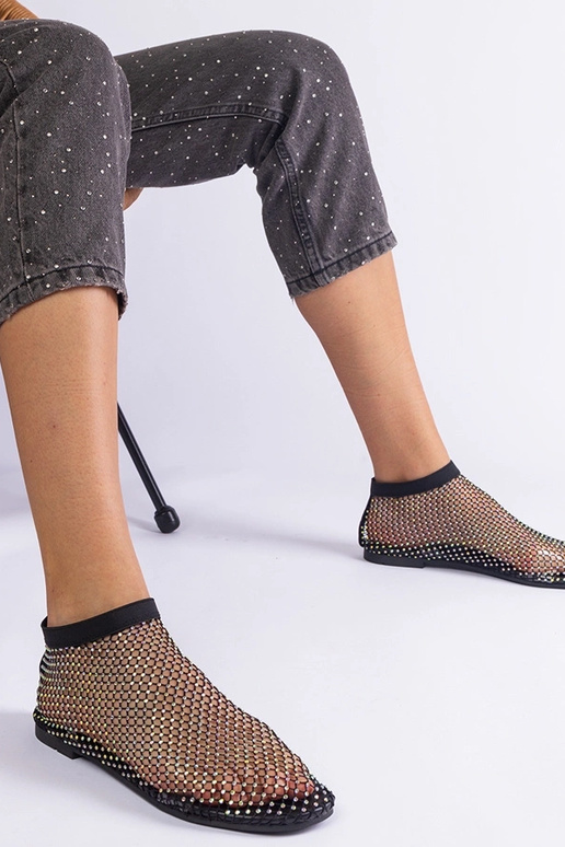 Mustad võrksandaalid tsirkoonidega...