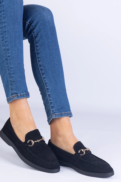 Mustad avatud varbaga kunstnahast...