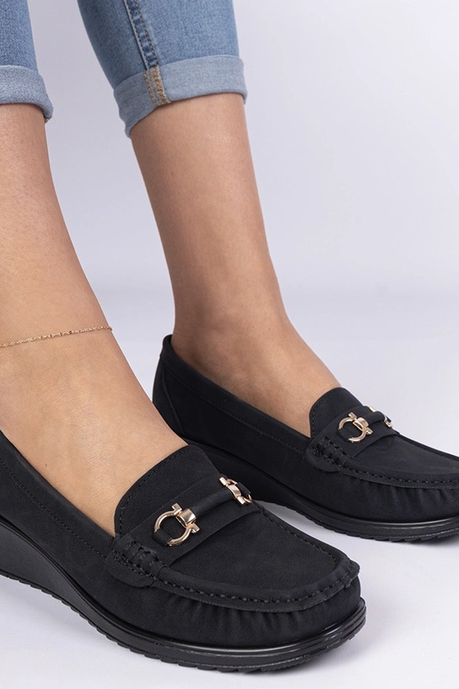 Must naiste mokasiin platvormil Sambada