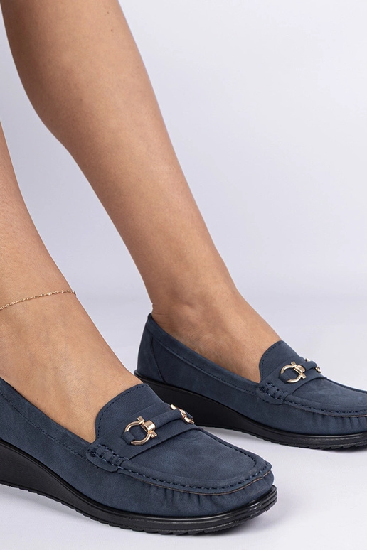 Tumesinine naiste mokasiin platvormil...