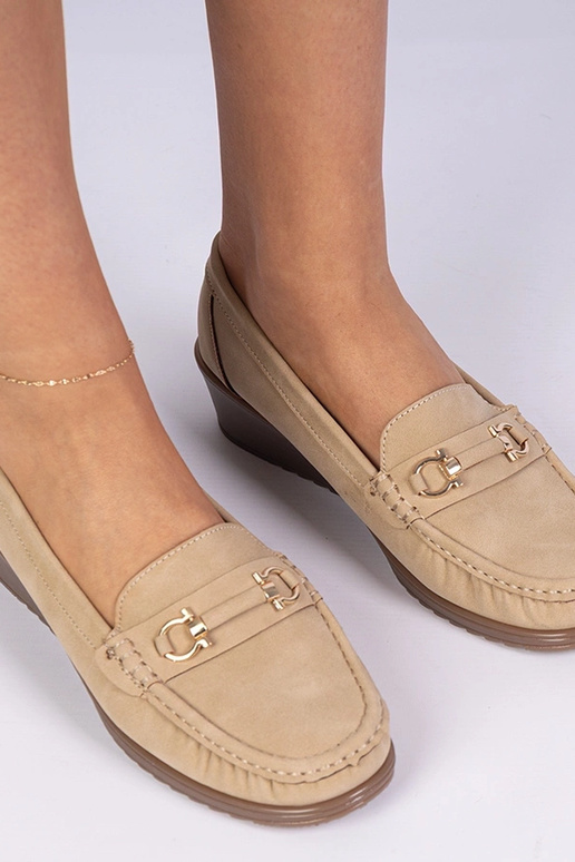 Pruun naiste mokasiin platvormil Sambada