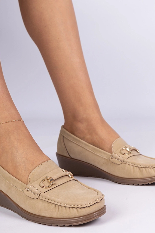 Pruun naiste mokasiin platvormil Sambada