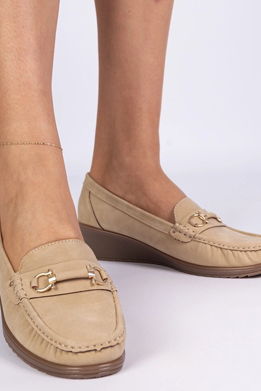 Pruun naiste mokasiin platvormil Sambada