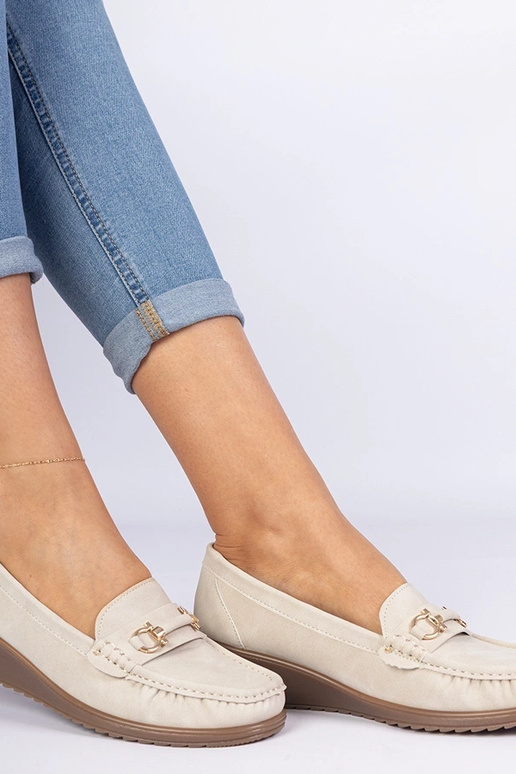Bež naiste mokasiin platvormil Sambada
