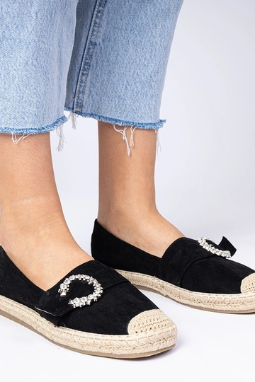 Mustad espadrillid, kaunistatud tsirkoniatega Maruta 2