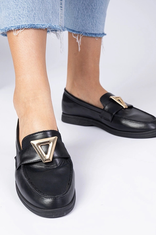 Musta naiste mokasiinid elegantse...