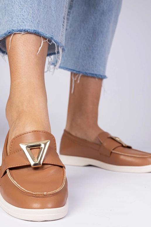 Pruunid naiste mokasiinid elegantse...