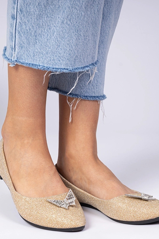 Kuldne naiste glitter ballerinad...