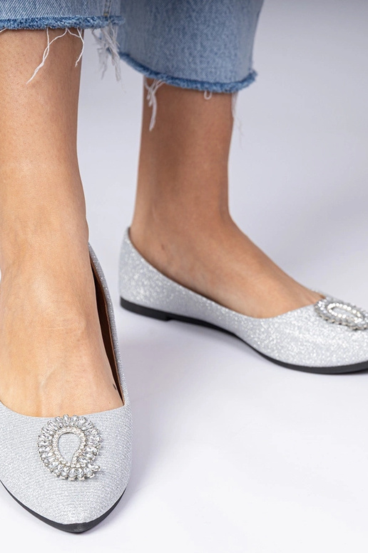 Hõbedased naiste glitter ballerinad...