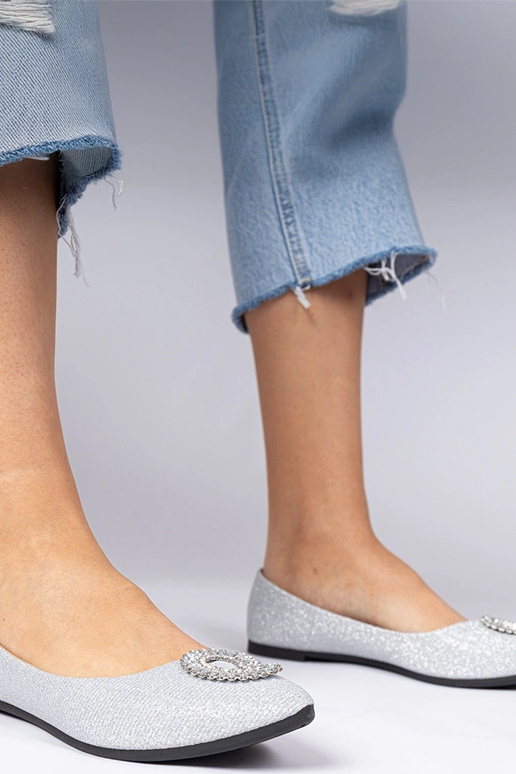 Hõbedased naiste glitter ballerinad...