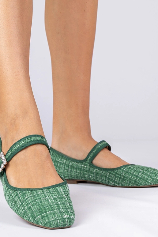 Rohelised naiste ballerina kingad...