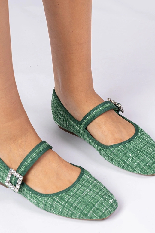 Rohelised naiste ballerina kingad...