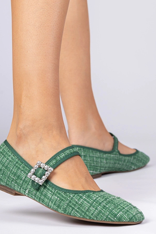 Rohelised naiste ballerina kingad...