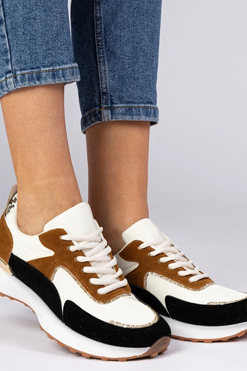 Valge-mustad naiste sneakerid sädelusega Elizar 2