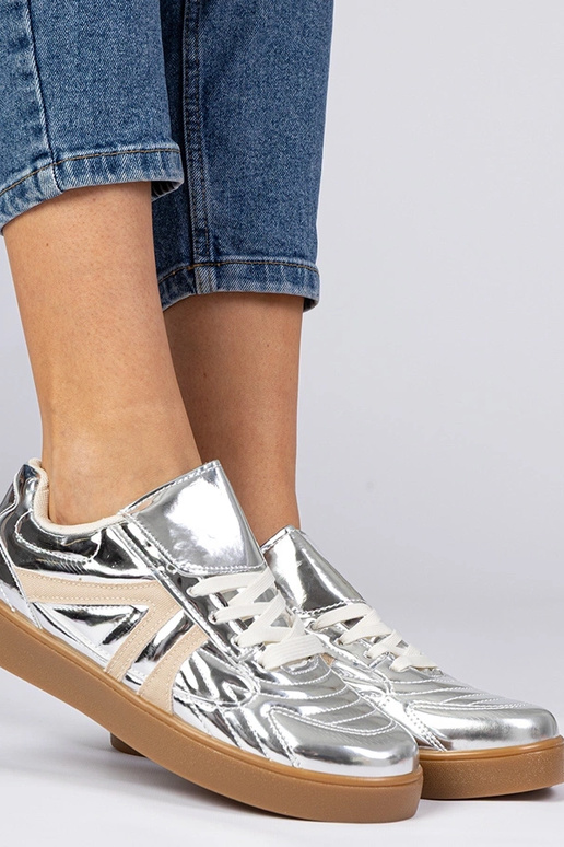 Hõbedased naiste tossud lakitud Keyla Hõbedased naiste tossud lakitud Keyla