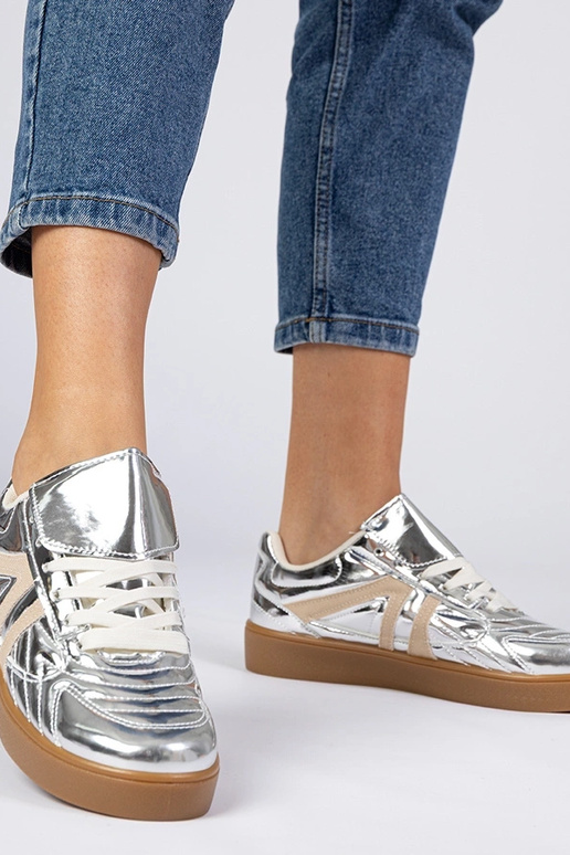 Hõbedased naiste tossud lakitud Keyla Hõbedased naiste tossud lakitud Keyla