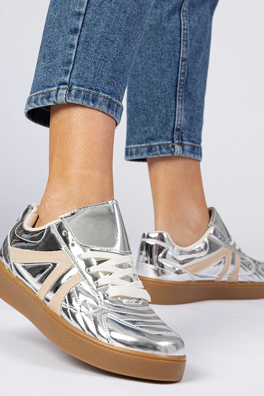 Hõbedased naiste tossud lakitud Keyla Hõbedased naiste tossud lakitud Keyla