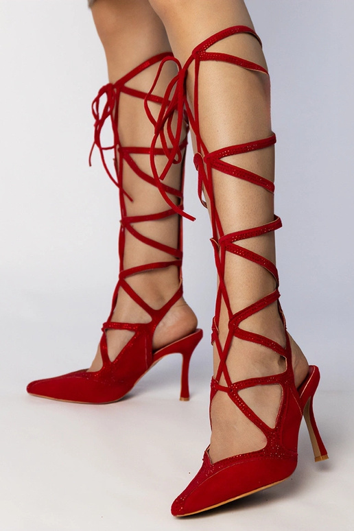 Punased naiste kontsakingad rihmade...