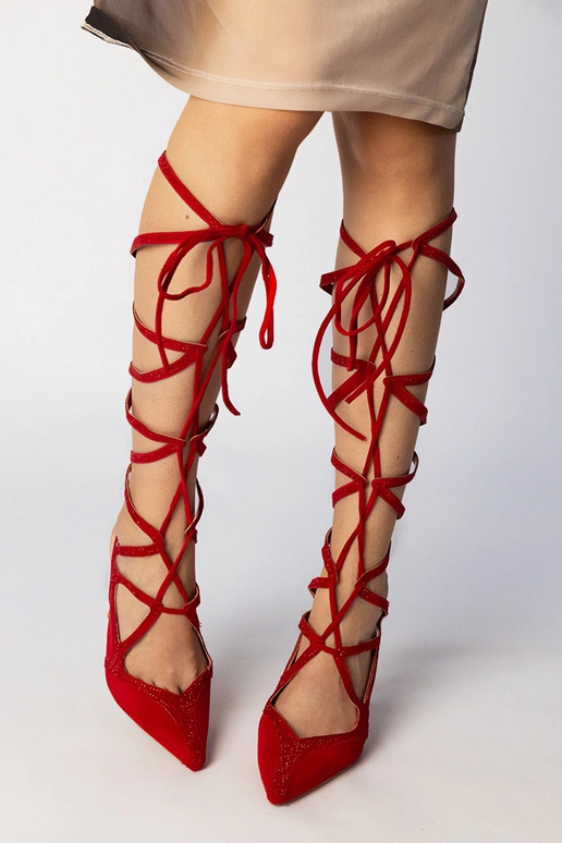 Punased naiste kontsakingad rihmade...