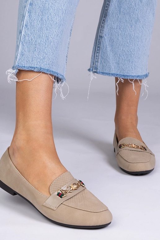 Pruunid mati mokasiinid kuldse...