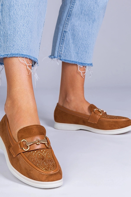 Rudid mokasiinid kunstnahast...