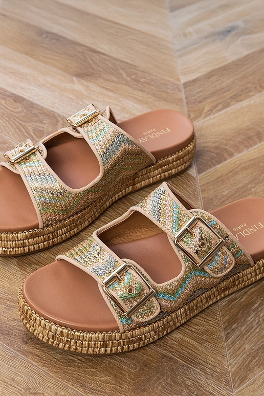 Kuldne sussid kinnitustega rihmadel,...