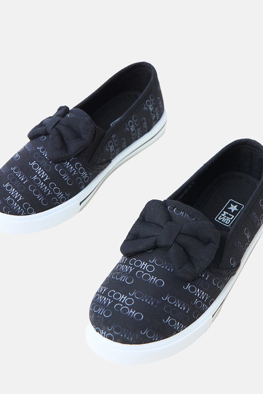 Mustad laste spordijalatsid lipsuga...