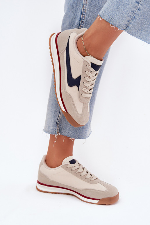 spordijalatsid Sneakers tüüpi jalanõud Pealiste omad beeži värvi Zerina