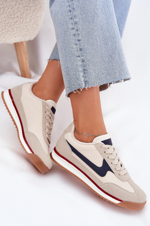 spordijalatsid Sneakers tüüpi jalanõud Pealiste omad beeži värvi Zerina